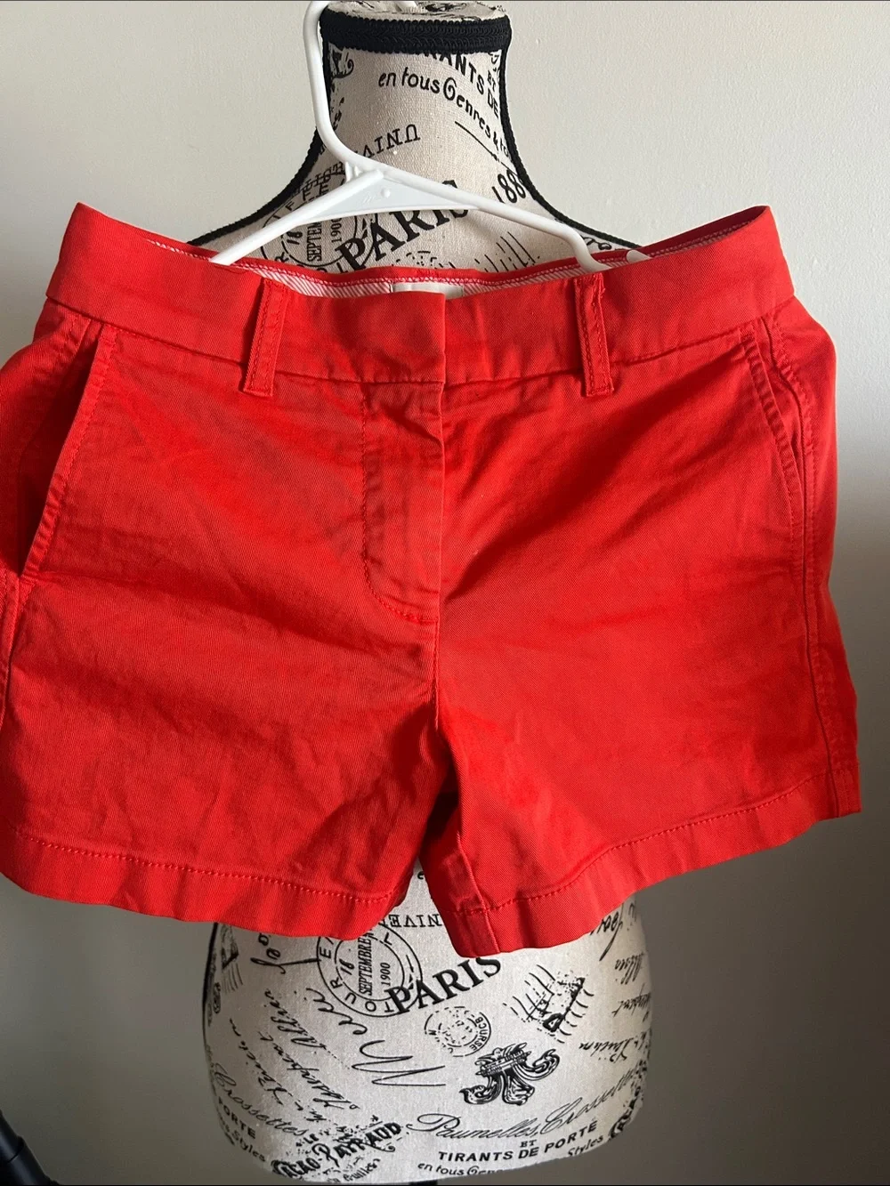 J. Crew Bright Red Cotton Bermuda Shorts